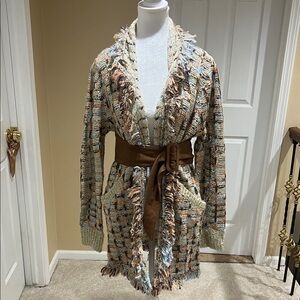 L'ATISTE Multicolor Textured Cardigan